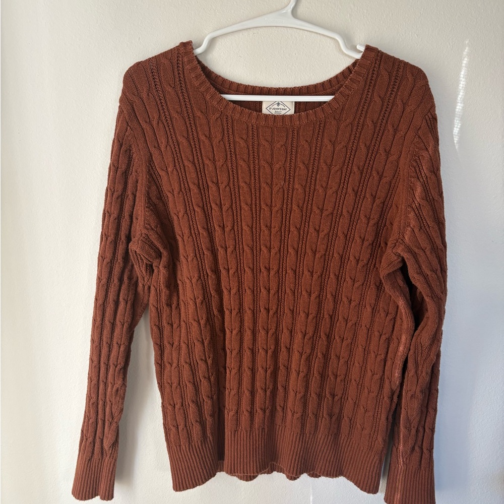 St. John's Bay Rust Cable Knit Sweater
